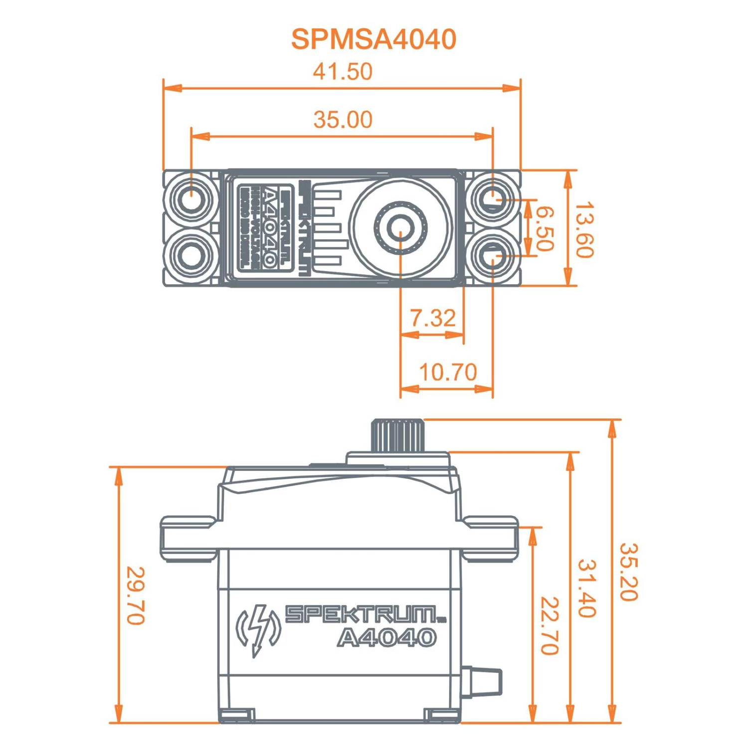 Spektrum A4040 MT/HS Micro Metal Gear HV Servo - Image 5