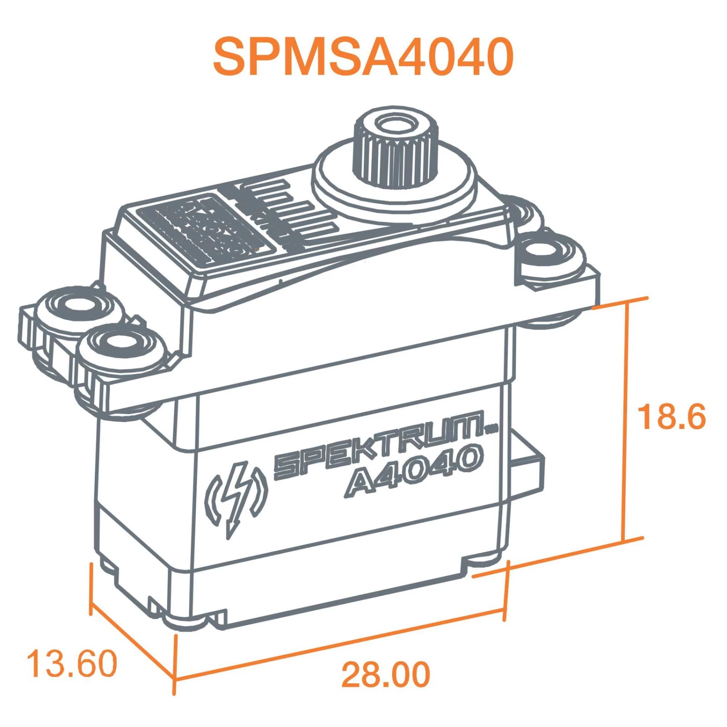 Spektrum A4040 MT/HS Micro Metal Gear HV Servo - Image 4