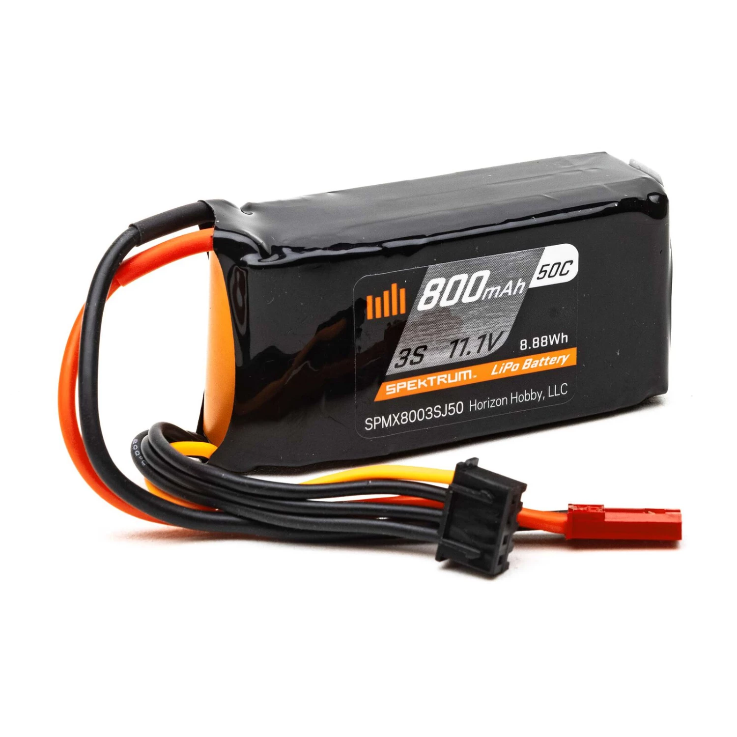 Spektrum 11.1V 800mAh 3S 50C LiPo Battery: JST - Image 2